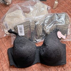 NWT Lane Bryant Cacique Floral Lace Bras (Set Of 3)